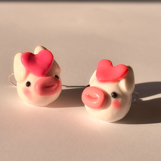 Heart Bunny Earrings