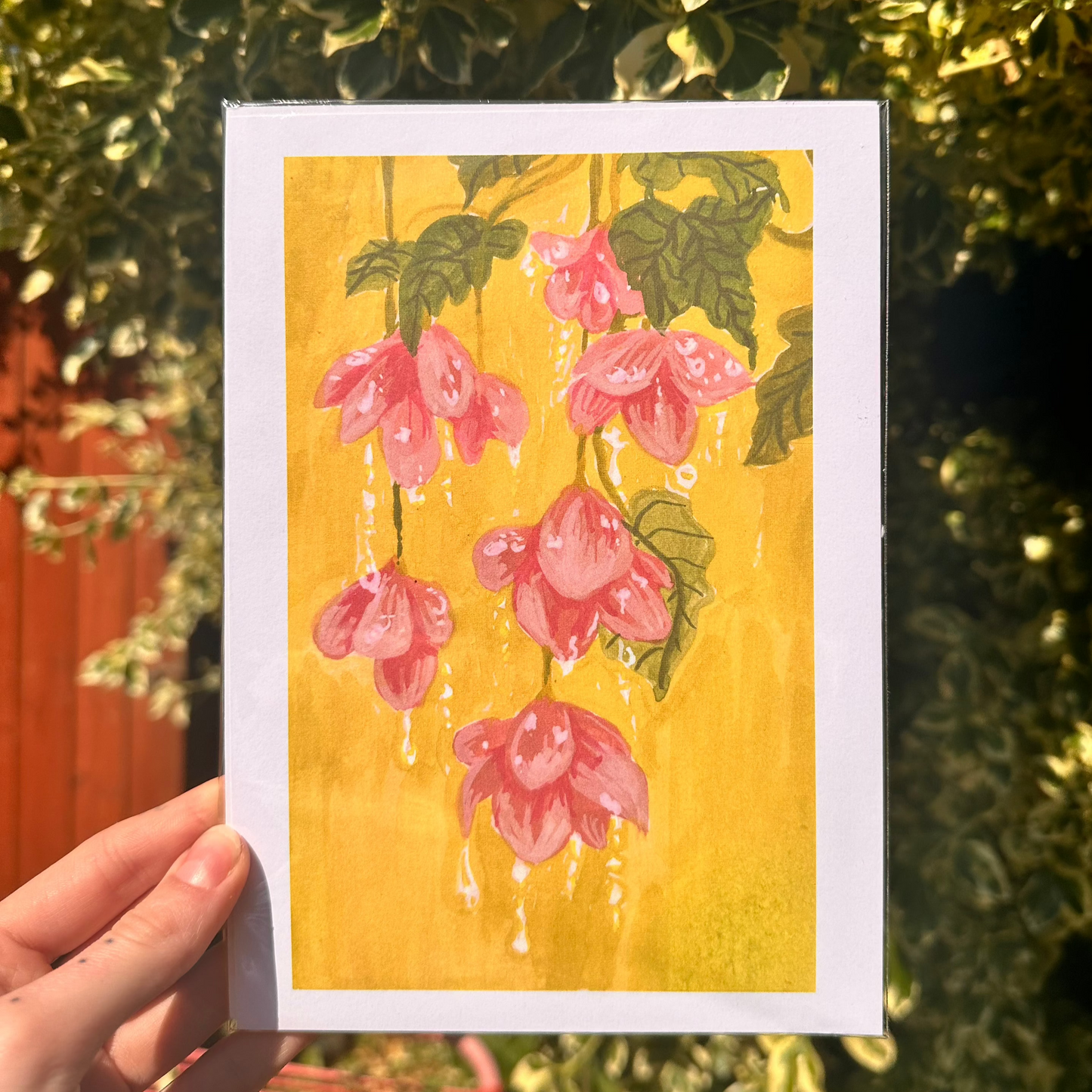 Dripping Flowers Print A5