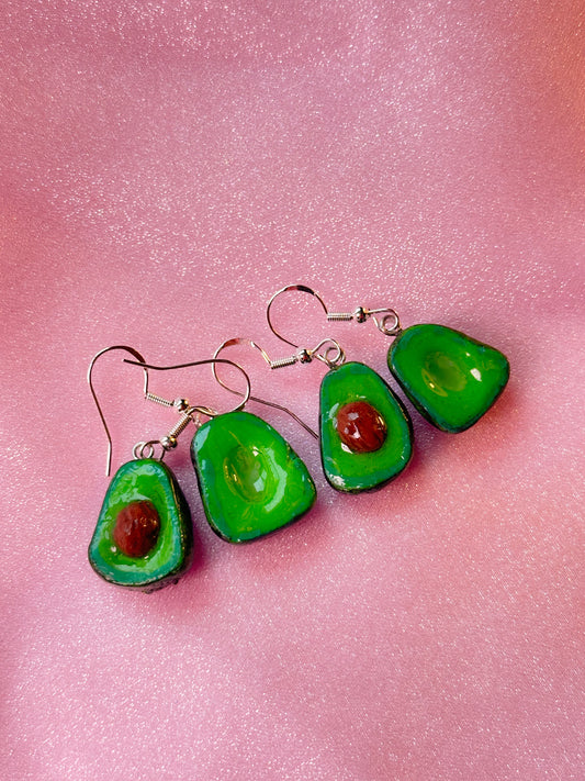 Handcrafted Avocado Earrings
