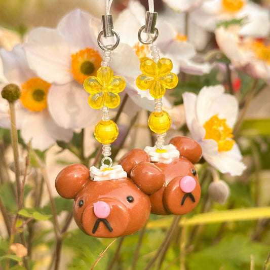 Daisy bear bead charm