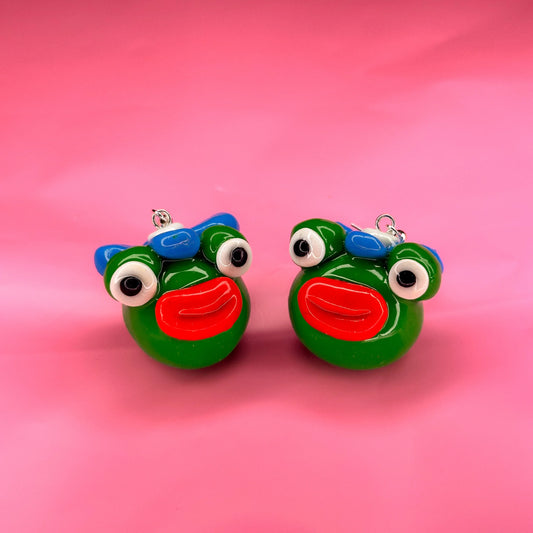 Frog baby earrings