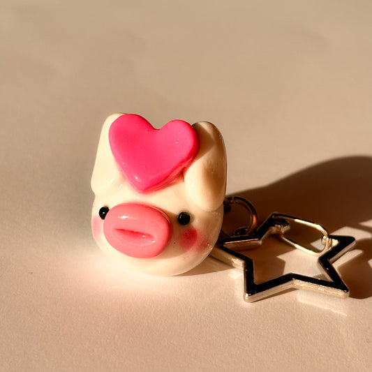 Heart Bunny Keychain