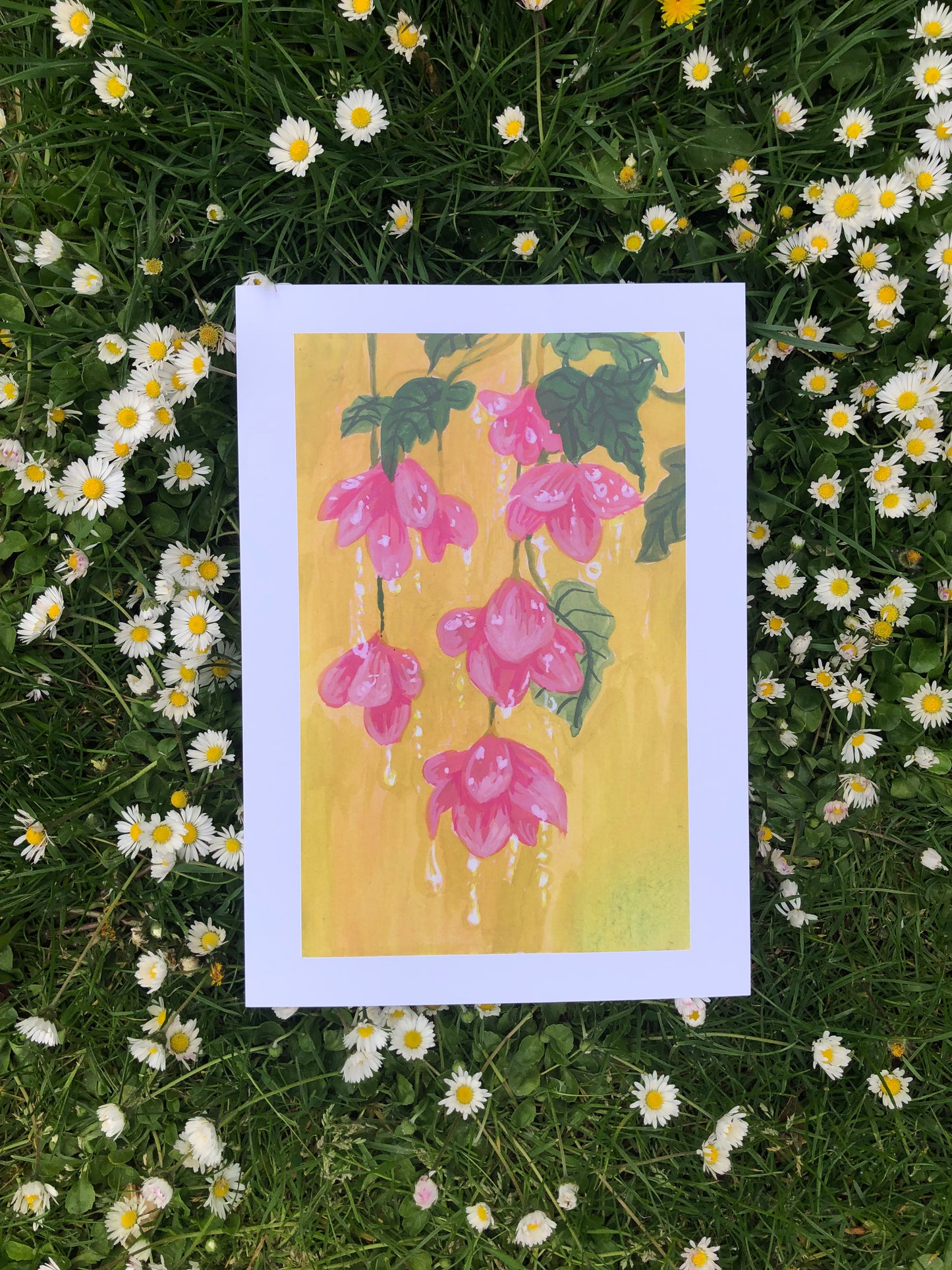 A4 Art Print - Pink flowers