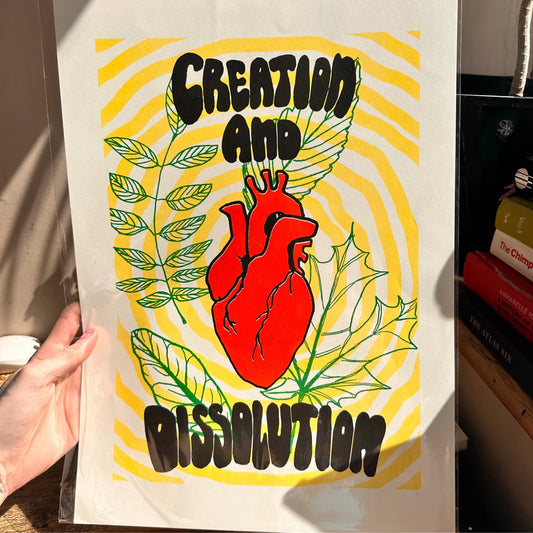 creation and dissolution riso print