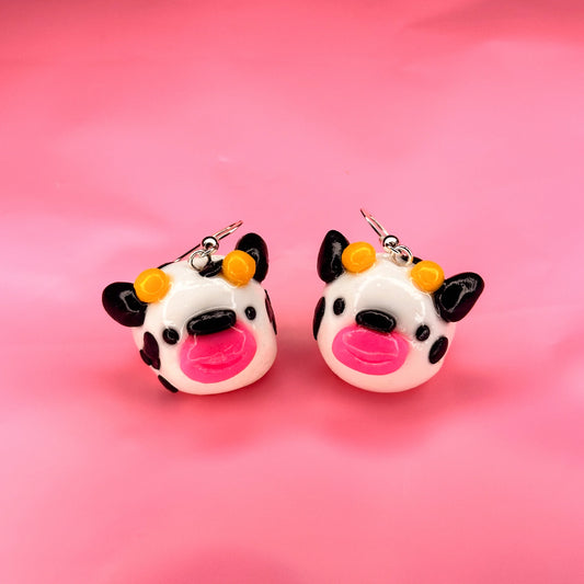 Cow baby earrings